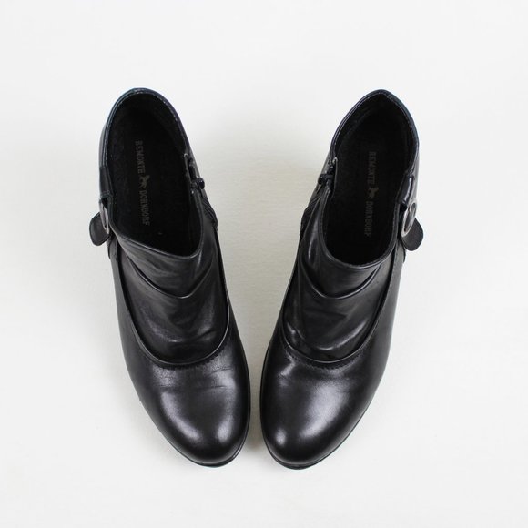 Remonte Dorndorf Black Faux Leather Ankle Boots - Picture 7 of 15